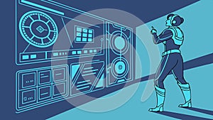 Futuristic control panel, UI design, technology interface vector design Generative AI