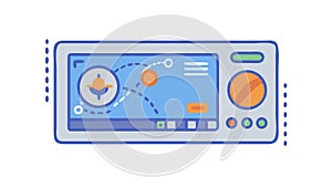 Futuristic Control Panel UI Interface, vector design Generative AI