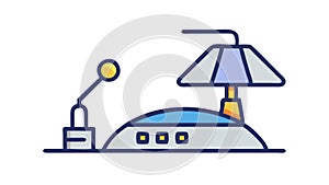 Futuristic Control Room Dashboard and Interface, vector design Generative AI