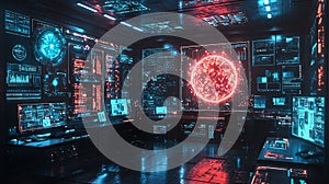 Future Technology Sense Control Room