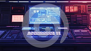 Futuristic Computer Control Panel