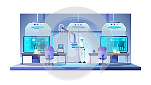 Futuristic Control Room - Sci-Fi Mission Command Center Vector, vector design Generative AI