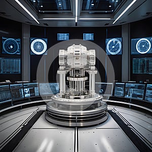 Futuristic Control Room Technology Hub