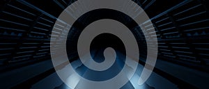 Futuristic Corridor Dark Sci-Fi Tunnel Background
