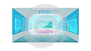 Futuristic Corridor, Immersive Virtual Space, vector design Generative AI