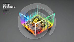 Futuristic CPU Microchip Architecture Glowing with Data