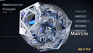 Futuristic Crystal Core Technology Abstract Background