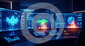 Cybersecurity Command Center with Advanced Data Visualization