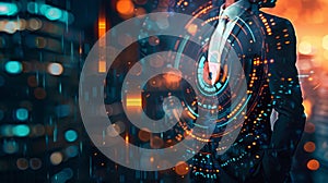 The Futuristic Cybersecurity Interface.AI generated image