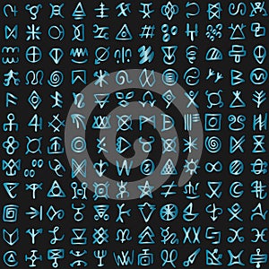 Futuristic cyberspace code digital alien matrix programming language alphabet