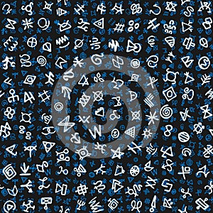 Futuristic cyberspace code digital alien matrix programming language alphabet