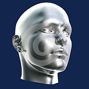 Futuristic Cyborg Head