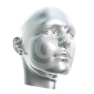 Futuristic Cyborg Head
