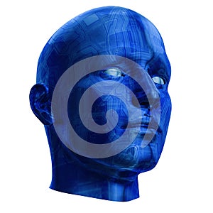 Futuristic Cyborg Head