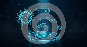 Futuristic Holographic Analysis of Viruses and Bacteria