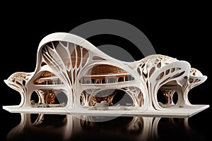 futuristic 4d printed architecture concept photo