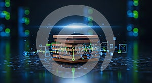 Digital Data Stack with Interconnected Network Lines