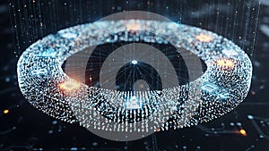 Futuristic Digital Network and Data Interface