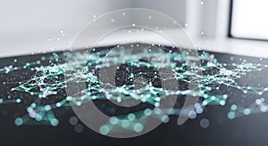 Futuristic Network Connection and Digital Data