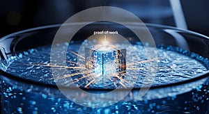 Proof of Work Blockchain Technology Concept