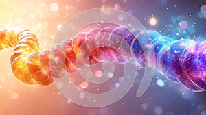 Futuristic 3D Visualization of Connected Neurons and Energy Flow