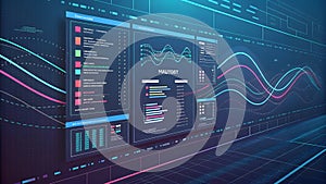 Futuristic Dashboard Interface Visualizing Data and Analytics in a Digital Environment