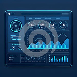 Futuristic Data Analysis Dashboard