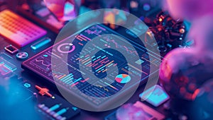 Futuristic Data Analysis Dashboard