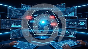 Futuristic Data Analysis Interface