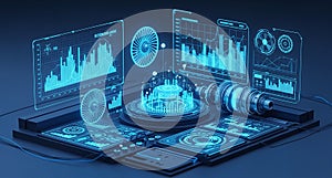 Futuristic Data Analysis Interface