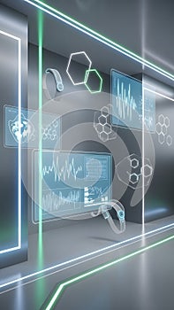 Futuristic Data Analysis Interface