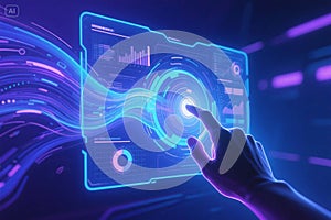 Futuristic Data Analysis Interface