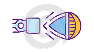 Futuristic Data Beam, High-Speed Information Transfer, vector design Generative AI