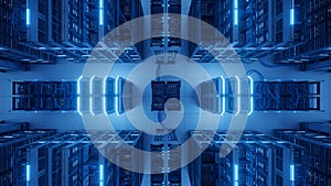 Futuristic Data Center Interior