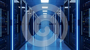 Data Center Servers Modern Cloud Computing Technology