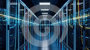 Data Center Server Room Digital Network, Cloud Computing