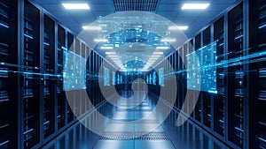 Data Center Server Room Modern Technology, Cloud Computing