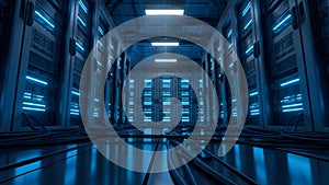 Data Center Server Room Network, Hosting, and Technology