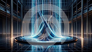 Futuristic Data Center Visualization