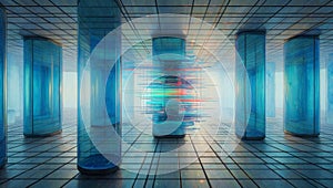 Futuristic Data Center Visualization