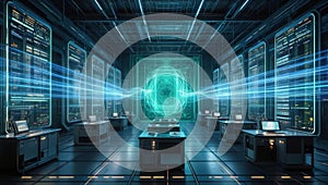 Futuristic Data Center Visualization