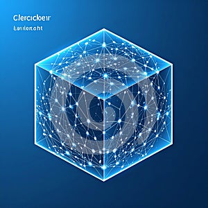 Futuristic Data Cube with Network Connections
