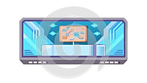 Futuristic Data Display Advanced UI Interface, vector design Generative AI