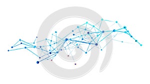 Futuristic Data Flow: Abstract Connected Lines, vector design Generative AI