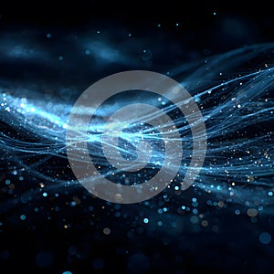 Futuristic Data Flow Visualization 4K