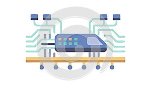 Futuristic Data Hub, Advanced Network Information Processing, vector design Generative AI