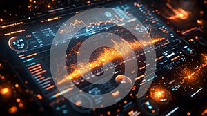 Futuristic Data Interface Generative AI