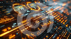 Futuristic data interface - generative ai