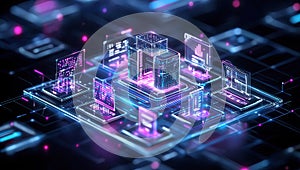 Futuristic cloud computing environment with data servers and network connections