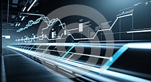Futuristic data pipeline visualization abstract technology background concept design